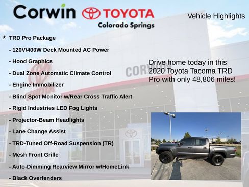 Used 2020 Toyota Tacoma TRD Pro AWD/4WD image 6