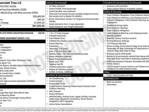Used 2024 Chevrolet Trax LS FWD image 16