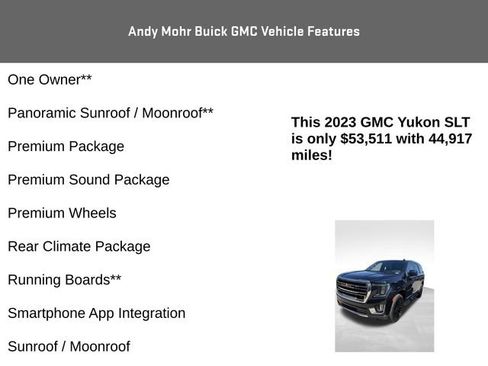 Used 2023 GMC Yukon SLT w/ SLT Premium Package AWD/4WD image 11