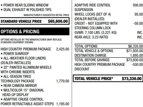 Certified 2023 Chevrolet Silverado 1500 High Country w/ High Country Premium Package image 2