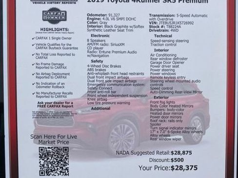 Used 2019 Toyota 4Runner SR5 Premium image 43