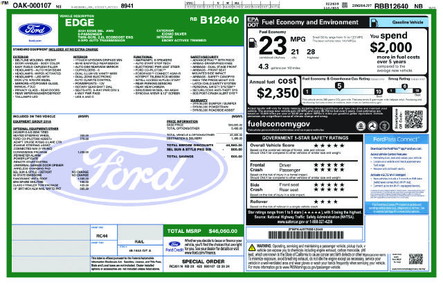Certified 2024 Ford Edge SEL w/ Convenience Package AWD/4WD image 27
