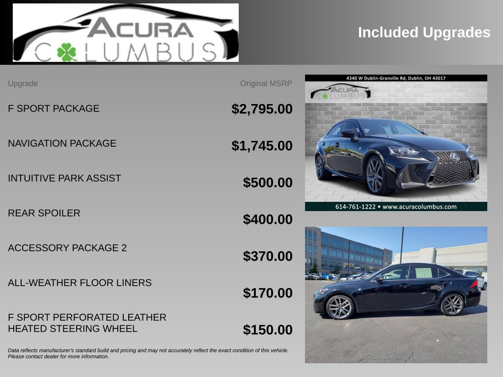 Used 2020 Lexus IS 300 F Sport w/ F Sport Package AWD/4WD image 6