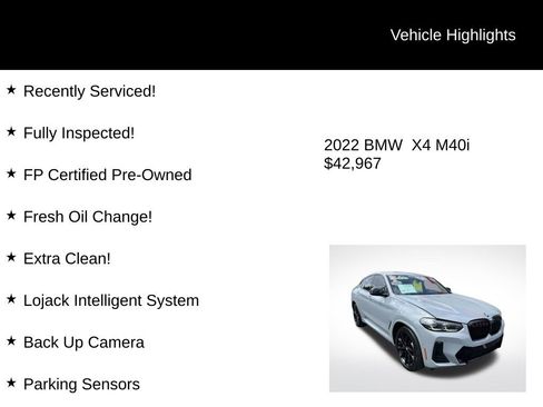 Used 2022 BMW X4 M40i w/ Premium Package image 2
