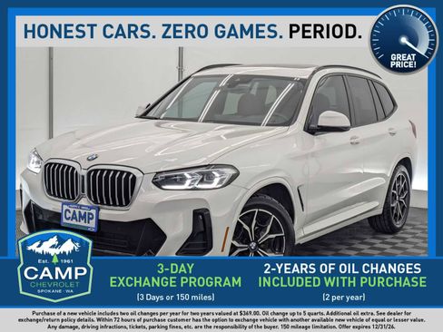 Used 2022 BMW X3 xDrive30i w/ M Sport Package 2 AWD/4WD image 1