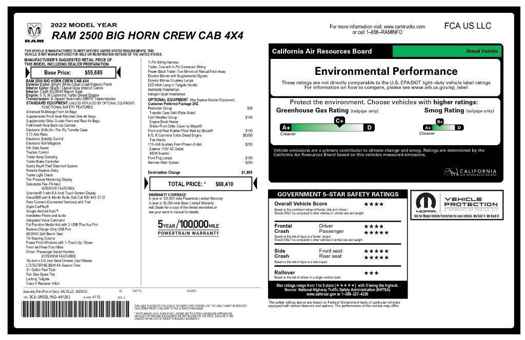 Used 2022 RAM 2500 Big Horn w/ Cold Weather Group AWD/4WD image 2