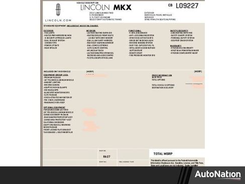 Used 2012 Lincoln MKX FWD image 1