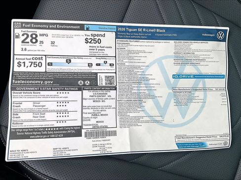 New 2026 Volkswagen Tiguan SE R-Line FWD image 18