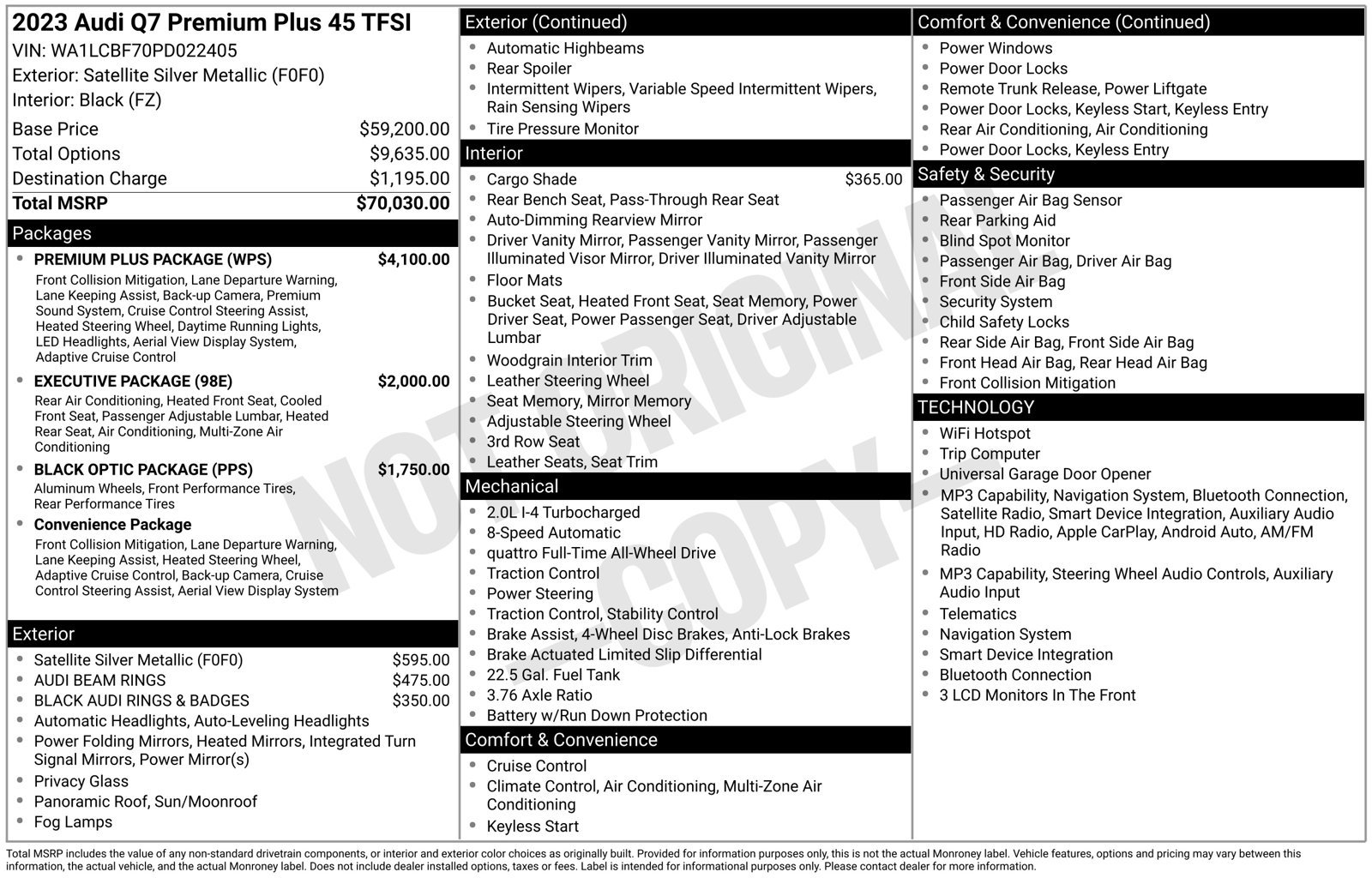 Certified 2023 Audi Q7 2.0T Premium Plus w/ Premium Plus Package AWD/4WD image 33