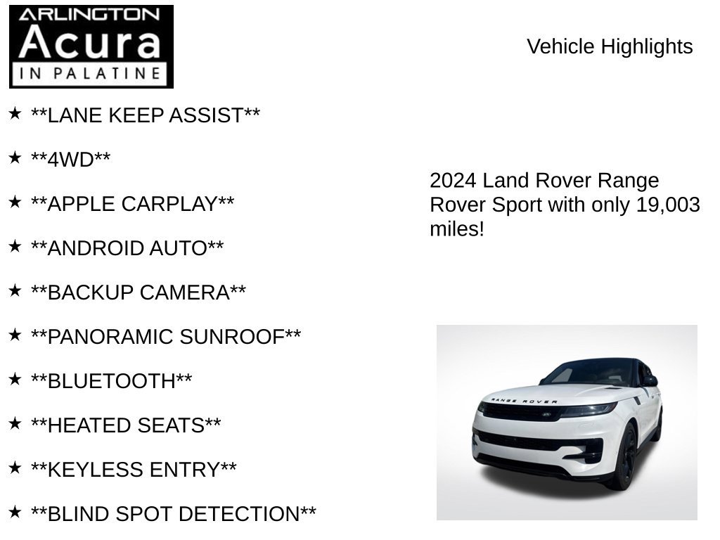 Used 2024 Land Rover Range Rover Sport SE AWD/4WD image 7