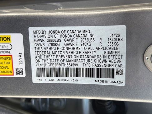 New 2026 Honda Civic Sport image 30