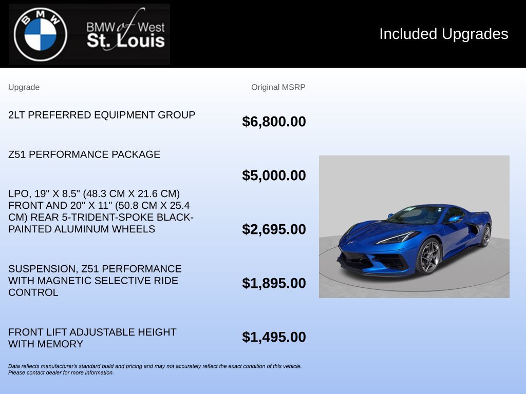 Used 2020 Chevrolet Corvette Stingray Preferred Conv w/ 2LT Preferred Equipment Group RWD image 20