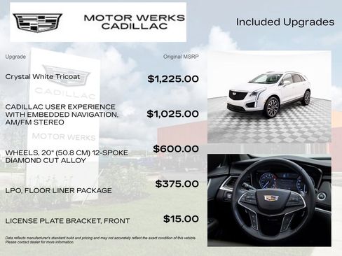 Certified 2022 Cadillac XT5 Sportv w/ LPO, Floor Liner Package image 4