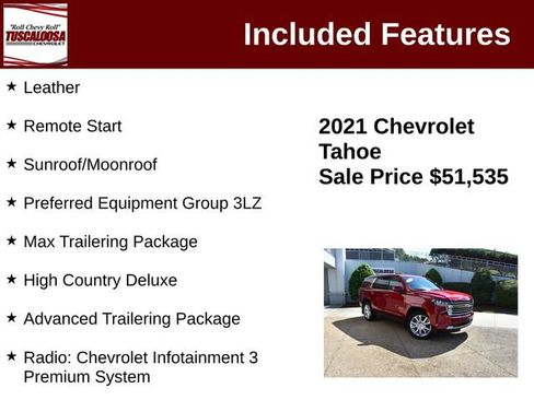 Used 2021 Chevrolet Tahoe High Country AWD/4WD image 12