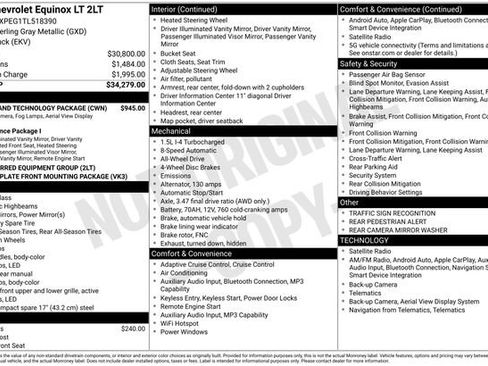 New 2026 Chevrolet Equinox LT w/ Safety and Technology Package AWD/4WD image 26