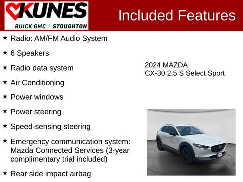 Used 2024 MAZDA CX-30 AWD 2.5 S w/ Select Sport Pkg image 3