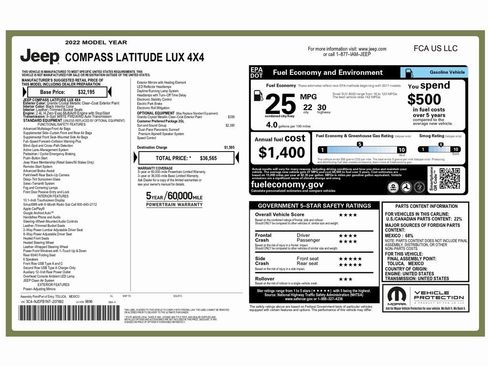 Used 2022 Jeep Compass Latitude w/ Sun and Sound Group image 2