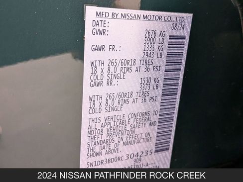 Used 2024 Nissan Pathfinder Rock Creek AWD/4WD image 25