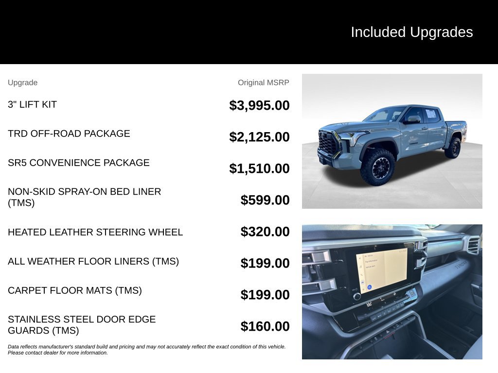 Used 2025 Toyota Tundra SR5 w/ TRD Off-Road Package AWD/4WD image 7