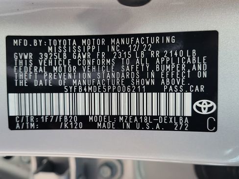 Certified 2023 Toyota Corolla LE FWD image 23