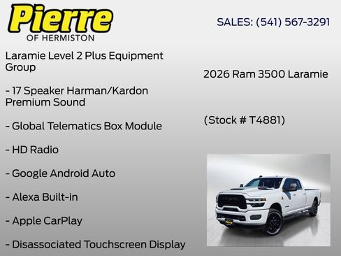New 2026 RAM 3500 Laramie AWD/4WD image 30