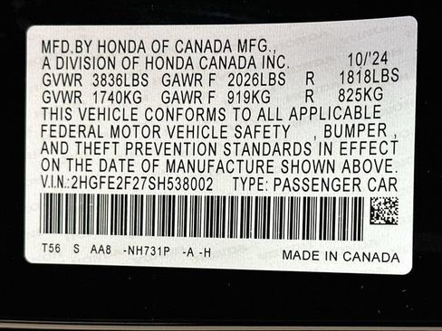Certified 2025 Honda Civic LX image 32