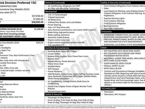 Used 2023 Buick Envision Preferred w/ Sport Touring Package image 37