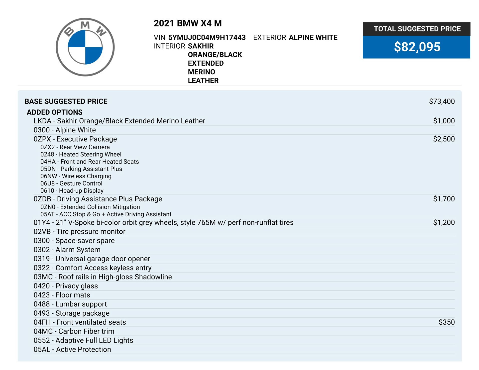 Used 2021 BMW X4 M w/ Executive Package AWD/4WD image 86