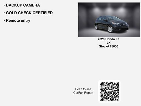 Used 2020 Honda Fit LX image 7