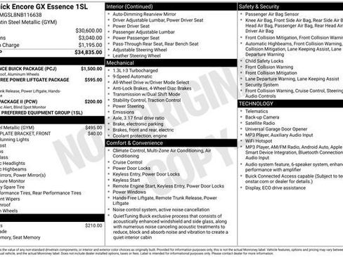 Used 2022 Buick Encore GX Essence w/ Experience Buick Package AWD/4WD image 3