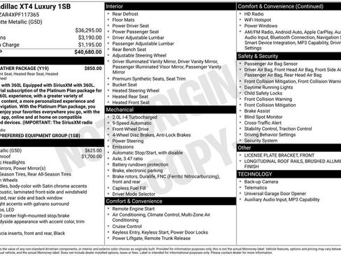 Used 2023 Cadillac XT4 Luxury w/ Cold Weather Package FWD image 15