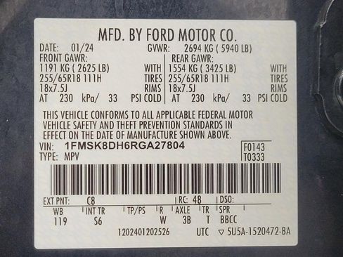 Used 2024 Ford Explorer XLT w/ Equipment Group 202A AWD/4WD image 30