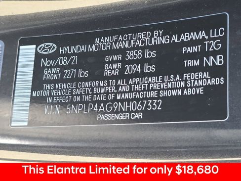 Used 2022 Hyundai Elantra Limited FWD image 42
