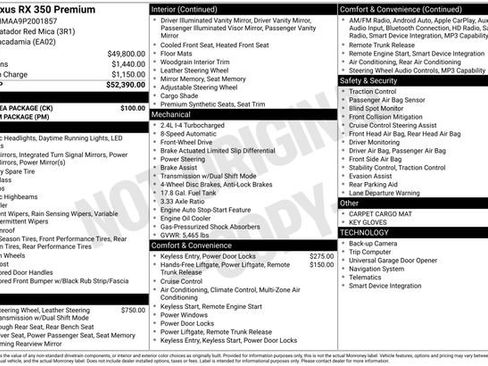 Used 2023 Lexus RX 350 Premium w/ Cold Area Package FWD image 29