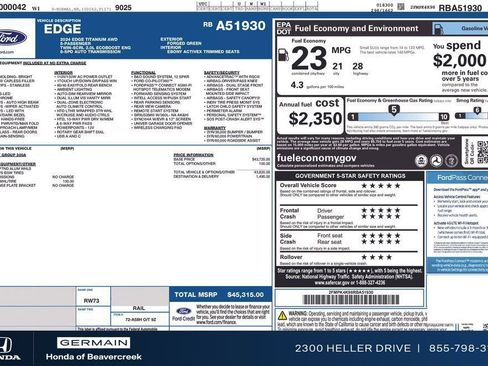 Used 2024 Ford Edge Titanium AWD/4WD image 30