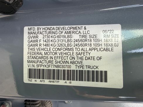 Certified 2022 Honda Ridgeline RTL-E image 22