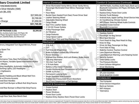 Used 2021 Subaru Crosstrek 2.5i Limited w/ Moonroof Package 2 image 29