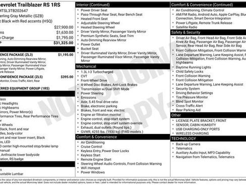 New 2026 Chevrolet TrailBlazer RS w/ Convenience Package FWD image 5