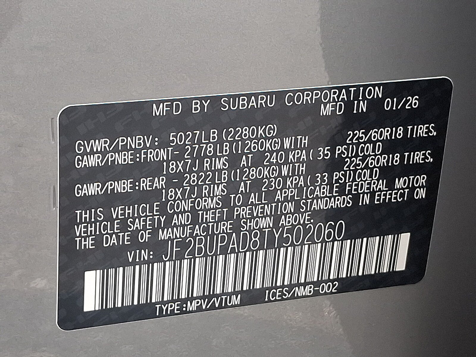 Certified 2026 Subaru Outback Premium AWD/4WD image 27