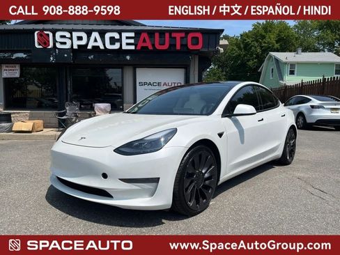 Used 2021 Tesla Model 3 Performance AWD/4WD image 1