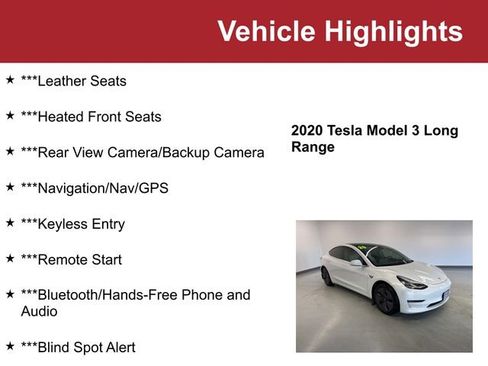 Used 2020 Tesla Model 3 Long Range image 2