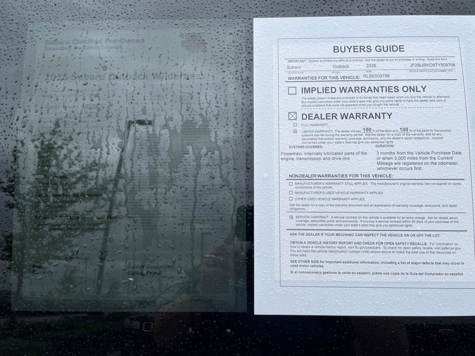 Certified 2026 Subaru Outback Wilderness AWD/4WD image 30