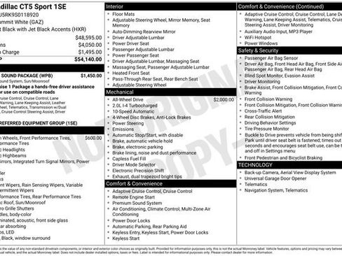 New 2025 Cadillac CT5 Sport w/ Sun And Sound Package image 9