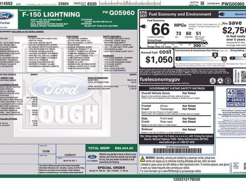 Certified 2023 Ford F150 Lightning Platinum AWD/4WD image 6