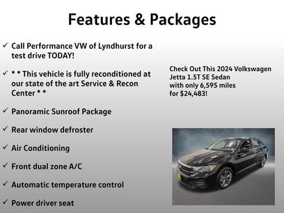 Used 2024 Volkswagen Jetta SE w/ Panoramic Sunroof Package
