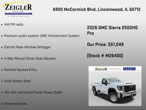 New 2026 GMC Sierra 2500 Pro w/ Convenience Package AWD/4WD image 12