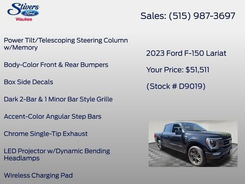 Used 2023 Ford F150 Lariat w/ Equipment Group 502A High AWD/4WD image 17