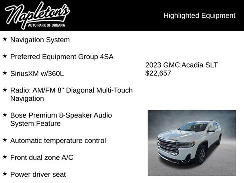 Used 2023 GMC Acadia SLT image 3