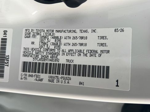New 2026 Toyota Tundra SR5 AWD/4WD image 34