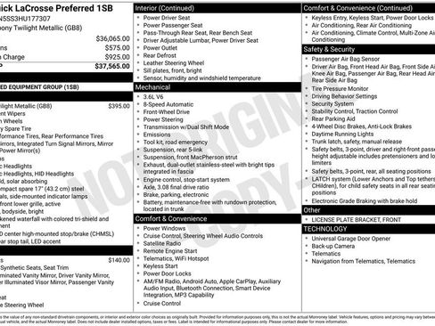 Used 2017 Buick LaCrosse Preferred image 33